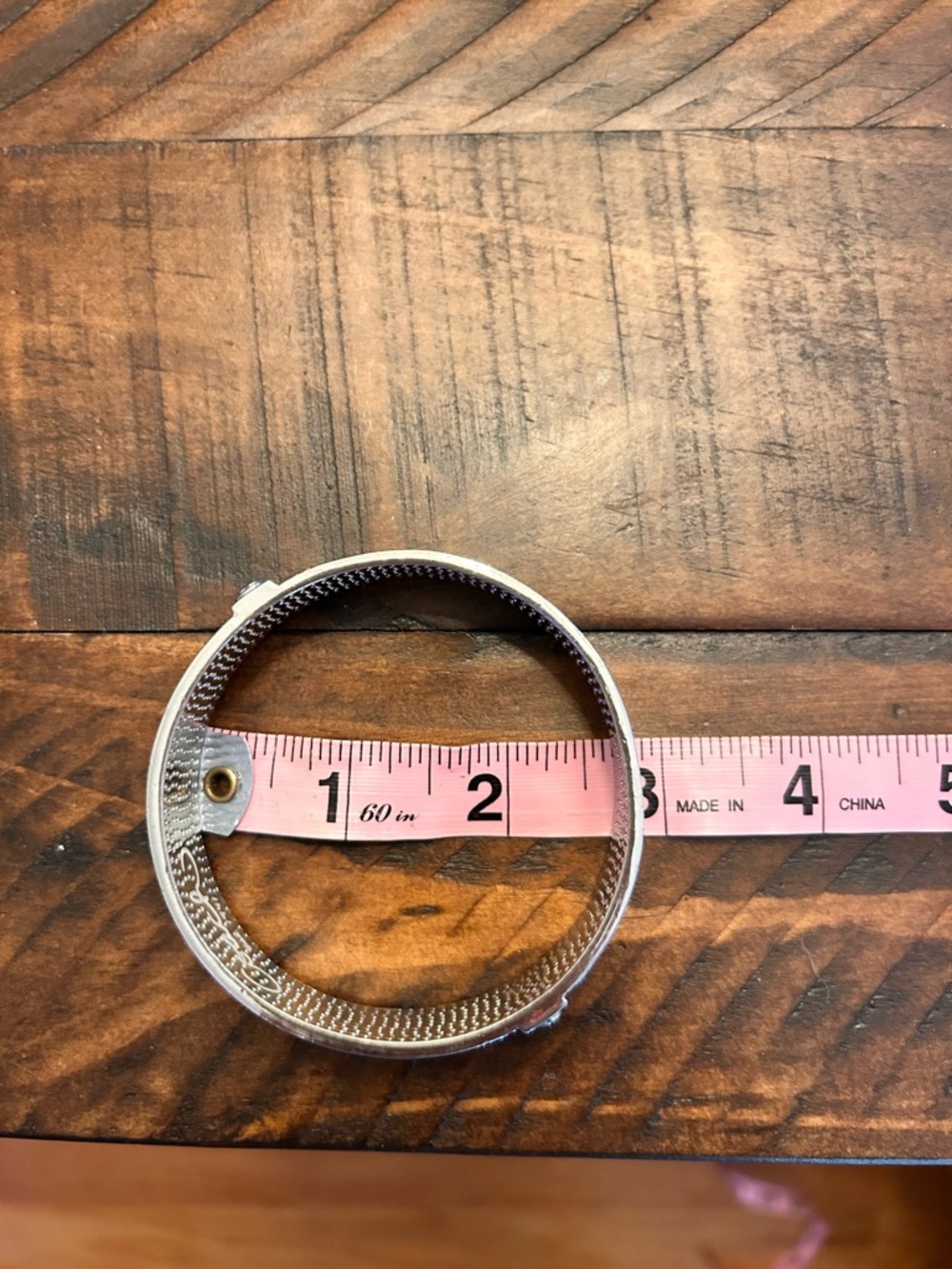 Coach Silver-Tone Signature Script Hinged Bangle - Picture 5 of 7